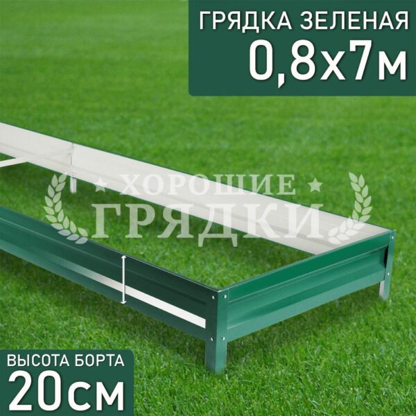 Грядка зеленая (20 см) - 0.8 x 7 м